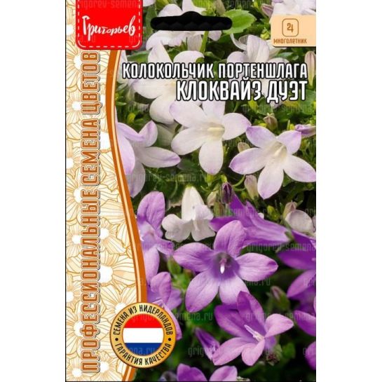 Колокольчик Клоквайз Дуэт (Clockwise White Blush, Compact Deep Blue) (большой пакет)