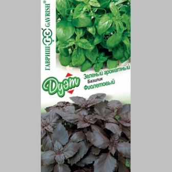 Дуэт Базилик Фиолетовый +Зеленый ароматный